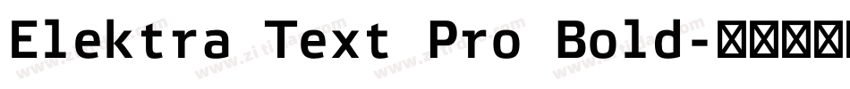 Elektra Text Pro Bold字体转换